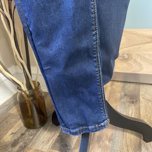 Zara Women's Blue High Waisted Medium Wash Stretch Skinny Denim Jeans Size 10 - Picture 4 of 8